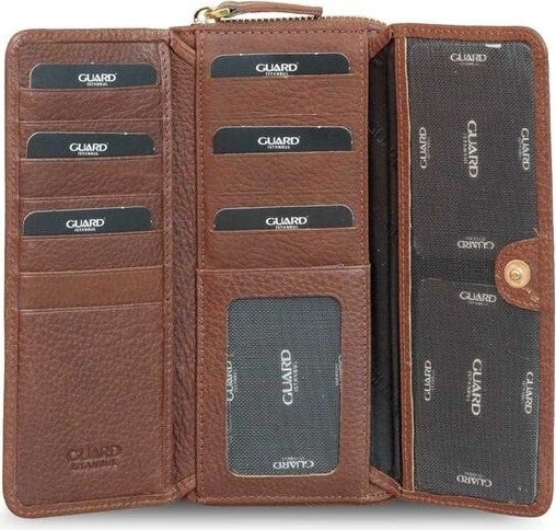 Guard Matte Tan Leather Women's Wallet - Image 3