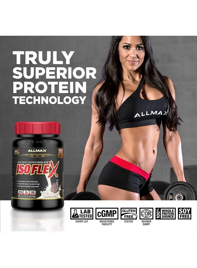 AllMax Nutrition مسحوق بروتين مصل اللبن ISOFLEX، عزل بروتين مصل اللبن، 27 جرام بروتين، نعناع الشوكولاتة، 2 باوند - Image 2