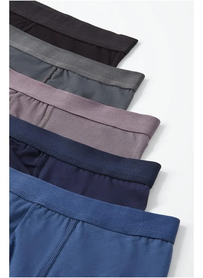 JUNE June Men 5-Pack Boxer Black - Smoke color - Anthracite - Navy - Indigo