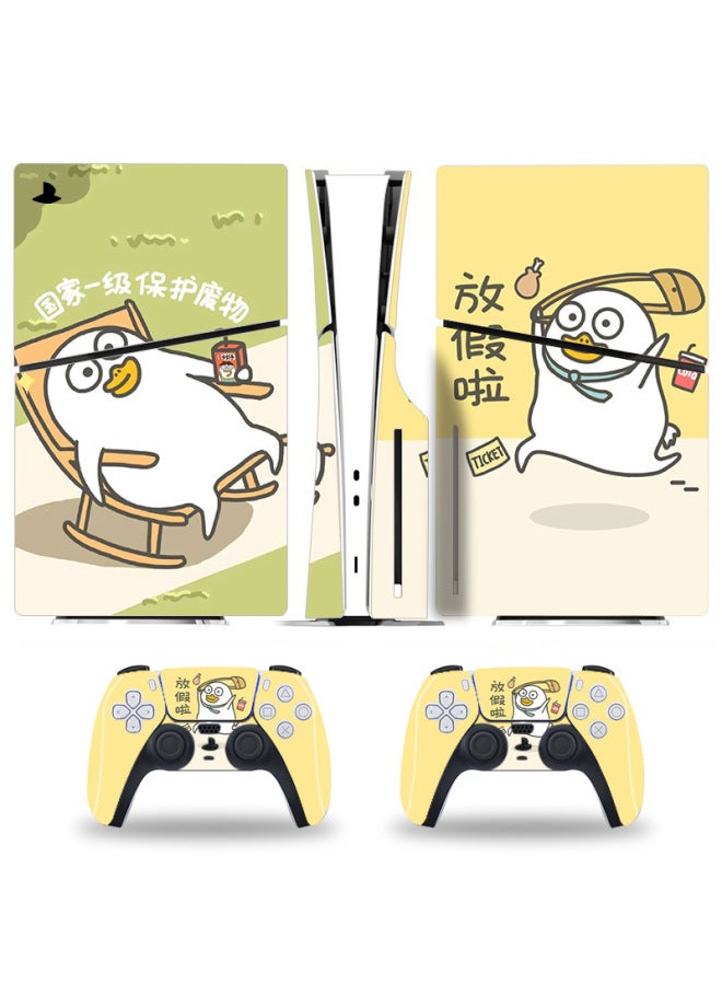 Loquat PS5slim Optical Drive Version PS5SLIM Digital Version Pain Sticker PlayStation5 Game Machine Frosted Handle Sticker-Color:Ps5slim Optical Drive--02 - Image 1