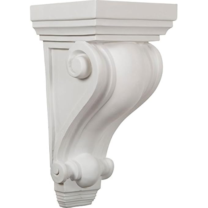 COR07X06X14DE 7 3/4-INCH W X 6 1/2-INCH D X 14 1/4-INCH H DEVON CORBEL, WHITE - Image 1