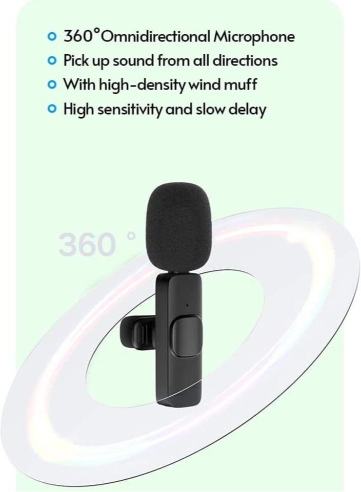 ELTRAZONE Mini Wireless Clip-on Lavalier Microphone Omnidirectional Mic 2 Transmitter 1 Receiver with Wind Replacement for iOS Smartphone Live Stream Interview Video Conference Online Teaching - Image 4