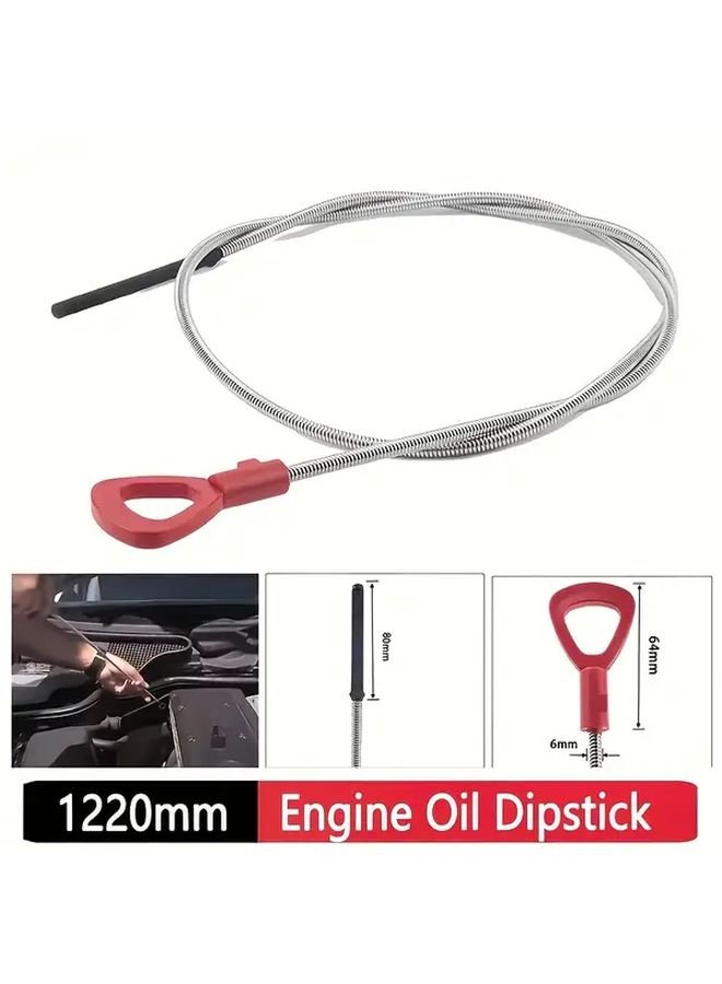 1pc Red 1220mm 722 6 Car Gearbox Oil Level Measuring Rod Suitable For Mercedes W163 W203 W208 W210 W211 W220 OEM 140589152100 Vehicle Servicing Tool Gearbox Maintenance Durable Accurate Measurement Diy Garage Tool Oil Dipstick Alternative - Image 2
