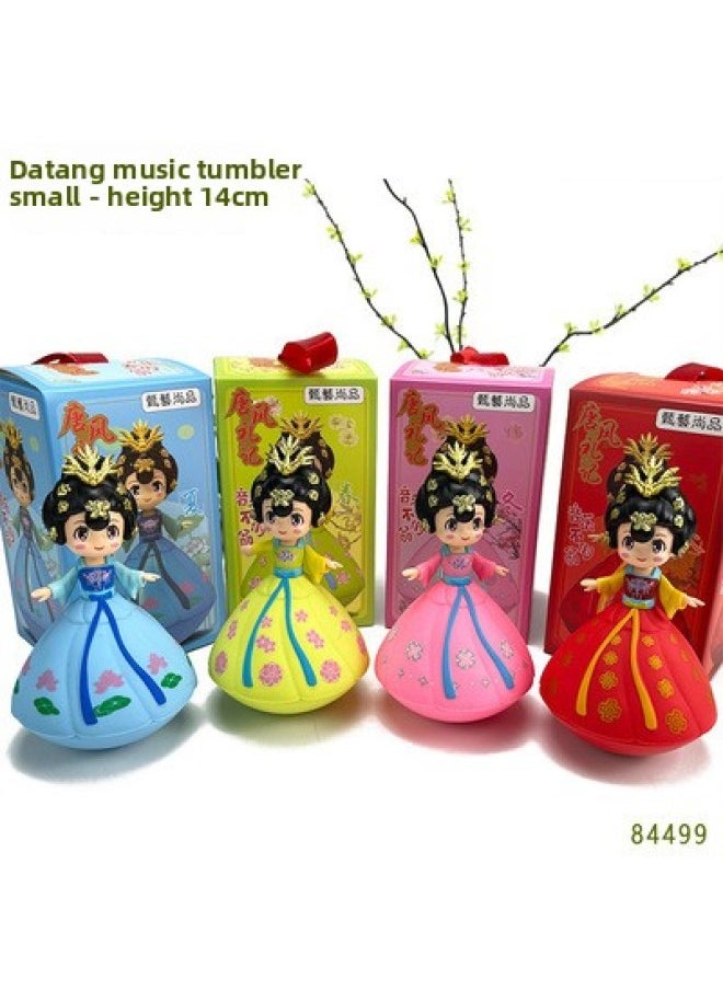 Xi'an Datang Tumbler Little Sister Cartoon Creative Home Doll Doll Ornaments Shaanxi Tourism Souvenirs-Color:Winter-Pink-Specifications:Trumpet  - Image 1