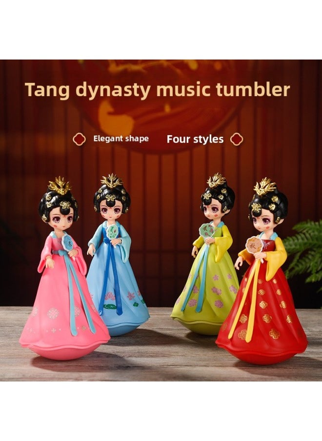 Xi'an Datang Tumbler Little Sister Cartoon Creative Home Doll Doll Ornaments Shaanxi Tourism Souvenirs-Color:Winter-Pink-Specifications:Trumpet  - Image 2