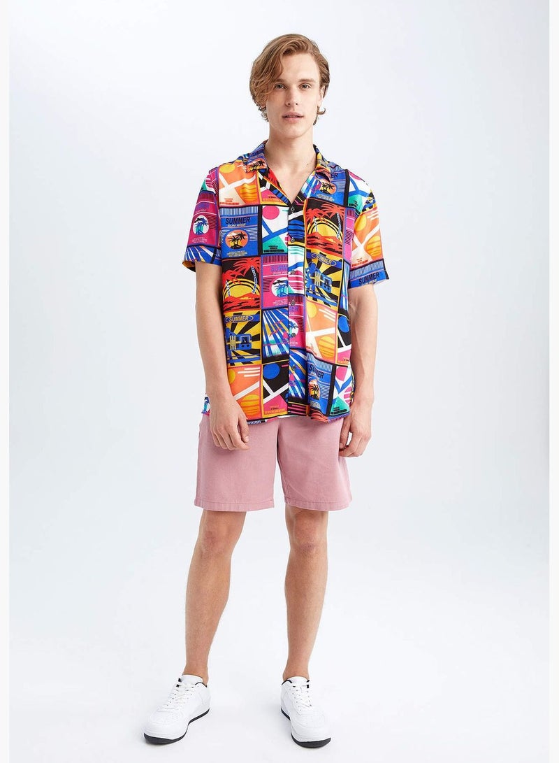 DeFacto Man Regular Fit Woven Bottom Woven Bermuda  - Image 5