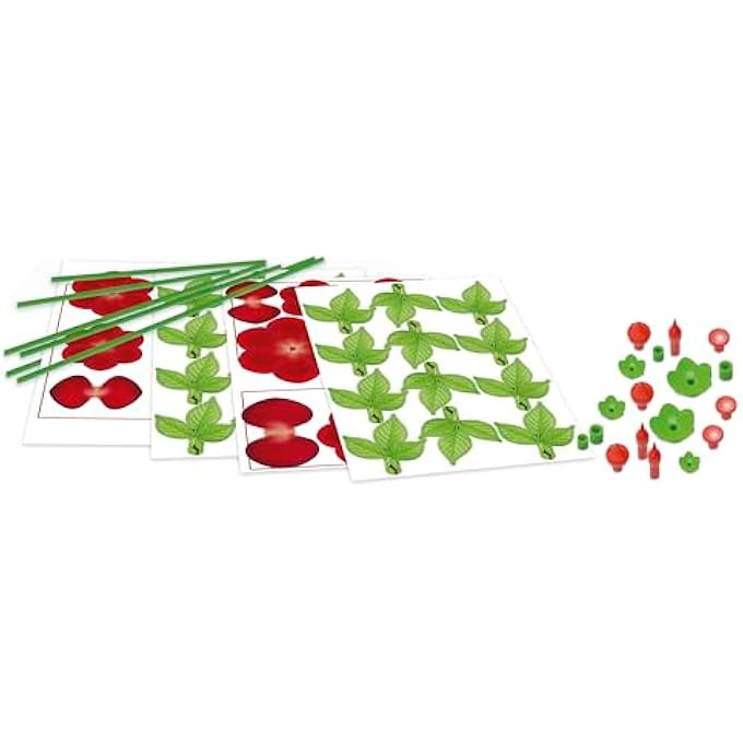 EDUCA - ROSE BOUQUET FLOWER ART | CRAFT KIT FOR MAKING TWELVE RED PAPER ROSES WITHOUT GLUE OR SCISSORS. RECOMMENDED FROM 6 YEARS (20139) - Image 3