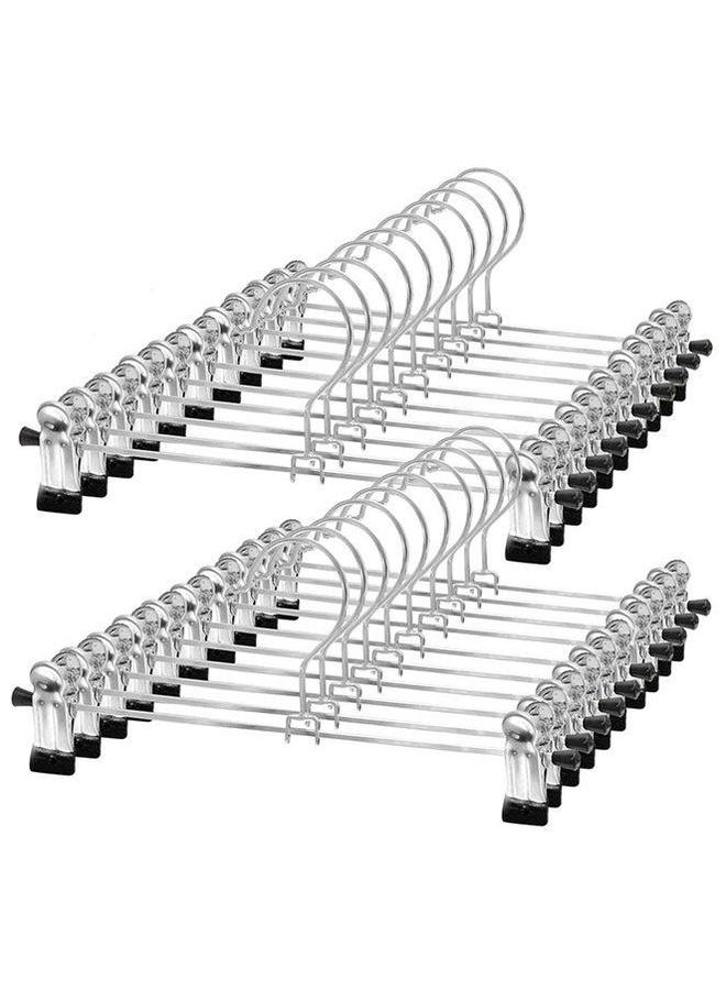 25 Pack Pants Hangers Clothes Heavy Duty Skirt with Metal Clips For Pant Jeans Hook Hanger for Shorts Trousers Shirt Coat Suit - Image 1