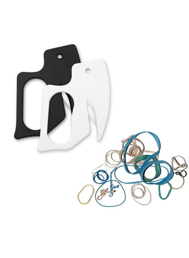 SAVITA 2pcs Hair Tie Cutters, Elastic Hair Bands Remover Cutter Rubber Hair Band Removal Tool for Ponytail Girls Kids Toddlers (Black, White) - Image 3