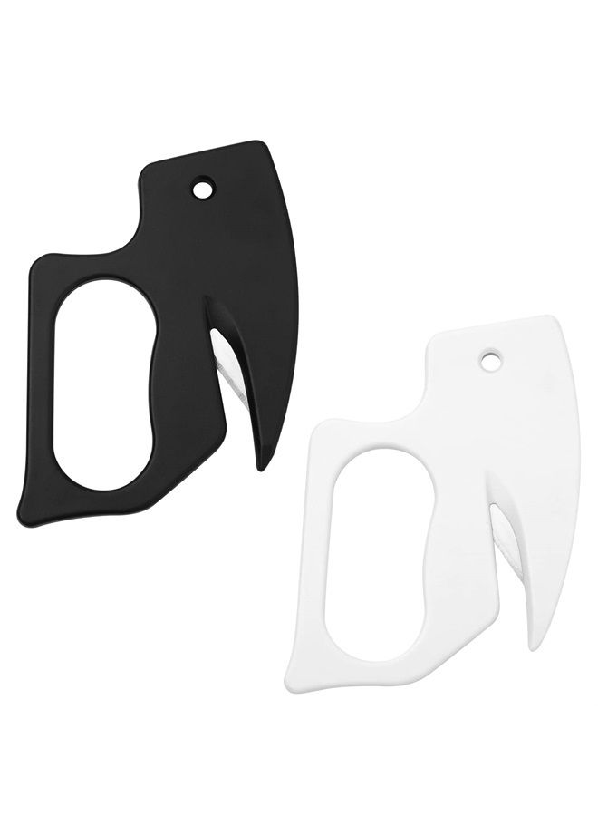 SAVITA 2pcs Hair Tie Cutters, Elastic Hair Bands Remover Cutter Rubber Hair Band Removal Tool for Ponytail Girls Kids Toddlers (Black, White) - Image 1