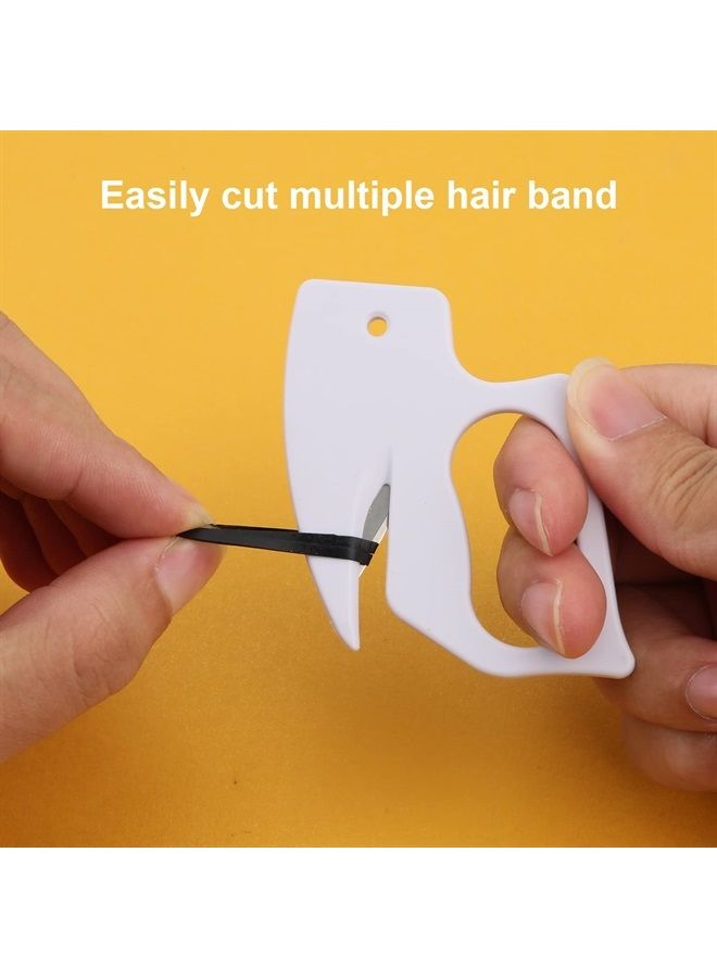 SAVITA 2pcs Hair Tie Cutters, Elastic Hair Bands Remover Cutter Rubber Hair Band Removal Tool for Ponytail Girls Kids Toddlers (Black, White) - Image 5