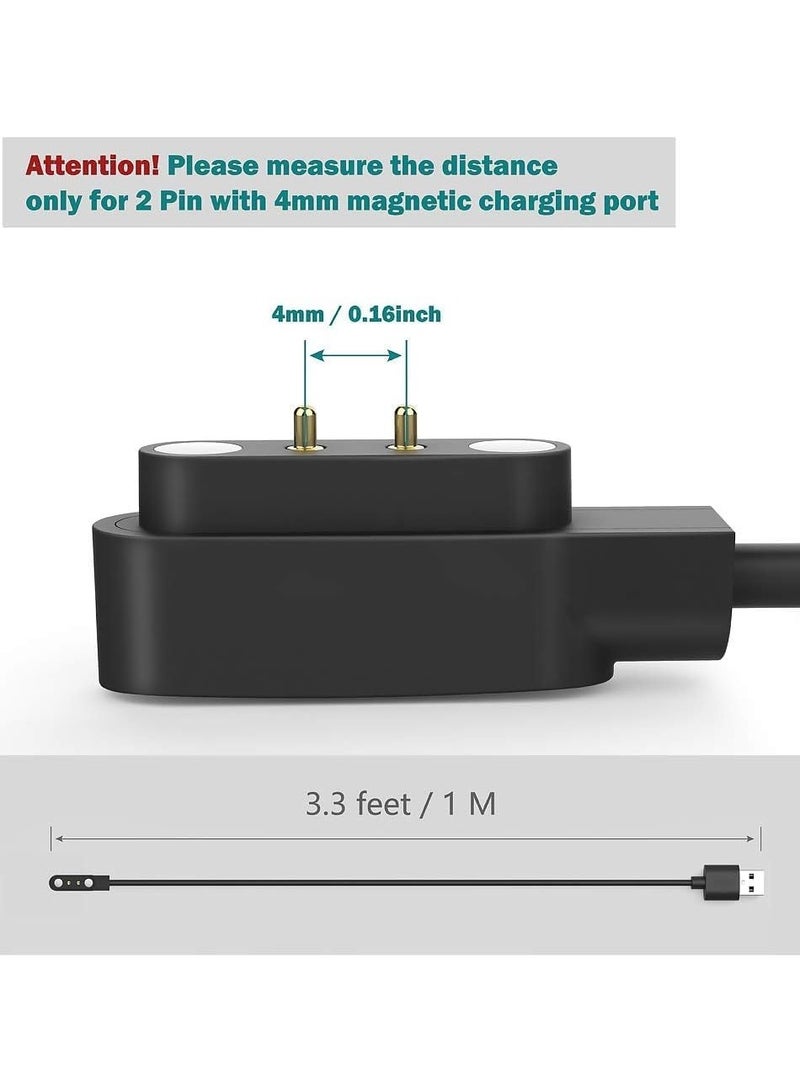 Charger Compatible with Hay.lou Solar LS05 Magnetic Charger Adapter USB Charging Dock Fast Charging Cable.Black - Image 2