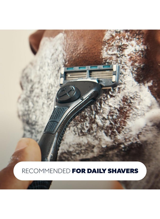 DOLLAR SHAVE CLUB Dollar Shave Club | 6-Blade Club Razor Refill Cartridges, 12 Count | Precision Cut Stainless Steel Blades with a Built-in Trimmer Blade On The Back, Designed For An Extra Close Shave, Silver/Blue  - Image 5