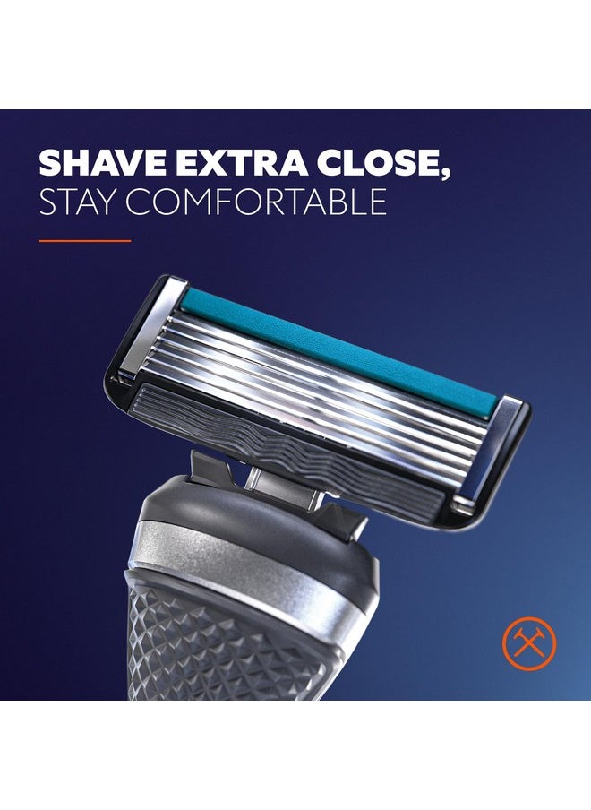 DOLLAR SHAVE CLUB Dollar Shave Club | 6-Blade Club Razor Refill Cartridges, 12 Count | Precision Cut Stainless Steel Blades with a Built-in Trimmer Blade On The Back, Designed For An Extra Close Shave, Silver/Blue  - Image 2
