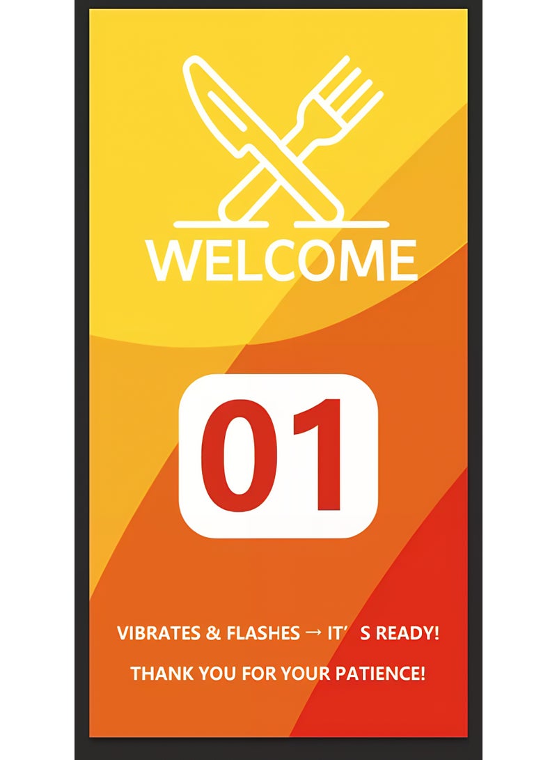 Wireless Restaurant Pager System – 16 Durable Call Chips, 500m² Coverage, Vibration, LED & Beep Alerts, Waterproof, Oil-Resistant, Easy to Use, Black - Image 3