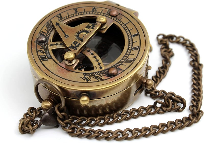 OCEAN REPLICAS Handcrafted Brass Sundial Compass – Vintage Pocket Compass for Camping, Hiking & Travel – Nautical Home Décor – Unique Sailor Gifts for Men, Women, Friends & Family - Image 5