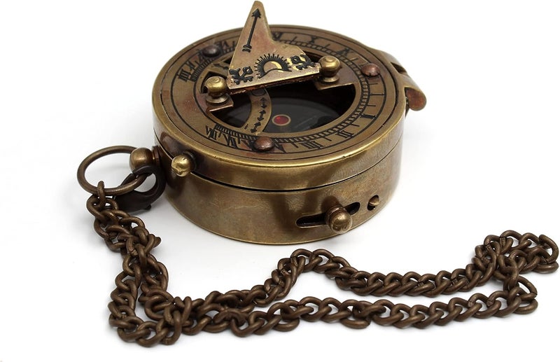 OCEAN REPLICAS Handcrafted Brass Sundial Compass – Vintage Pocket Compass for Camping, Hiking & Travel – Nautical Home Décor – Unique Sailor Gifts for Men, Women, Friends & Family - Image 4