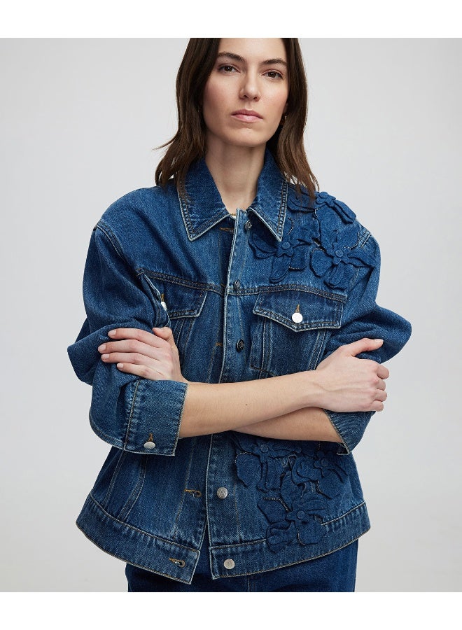 Ipekyol Appliqued Denim Coat  - Image 2