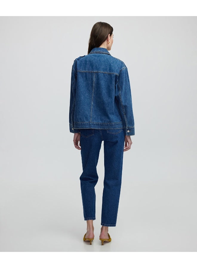 Ipekyol Appliqued Denim Coat  - Image 4