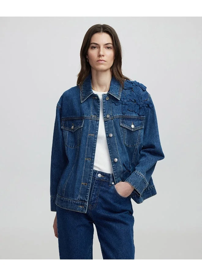 إبيكيول Appliqued Denim Coat