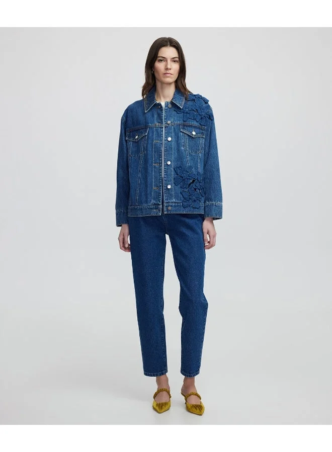 إبيكيول Appliqued Denim Coat
