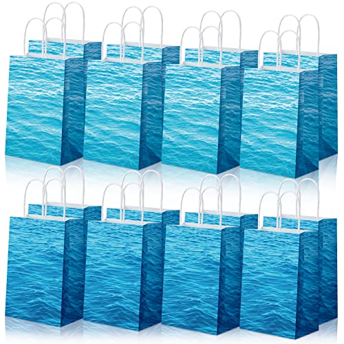 Epakh 16 Pack Ocean Party Favors Bags with Handles Ocean Birthday Party Decorations Sea Goodie Candy Treat Gift Bags - Image 1