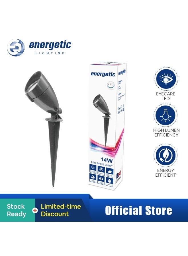 نشيط مصباح حديقة مصباح حديقة سبايك من RICA Energetic 14W فائق السطوع للاستخدام في الهواء الطلق بإضاءة LED مقاومة للماء IP65 - Image 1