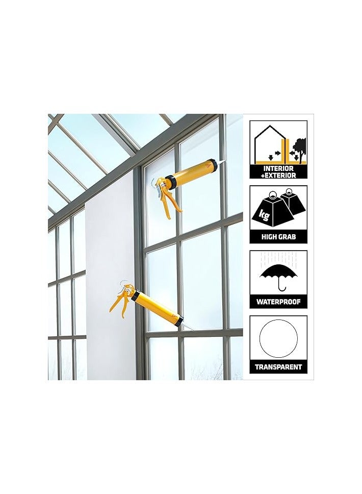 سيكا - مانع تسرب سيليكوني مضاد للفطريات للاستخدامات الصحية - سيكاسيل-١١٧ شفاف صحي - مقاوم للعوامل الجوية - عبوة ٢٨٠ مل - Image 2