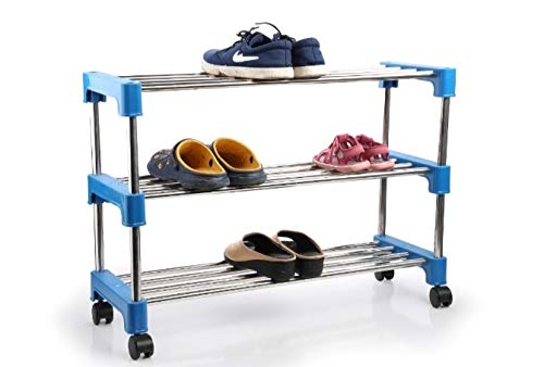 Generic Generic Premium 3Tiers Shoe RackMultipurpose Storage Rack with 4 Caster Wheels - Image 5