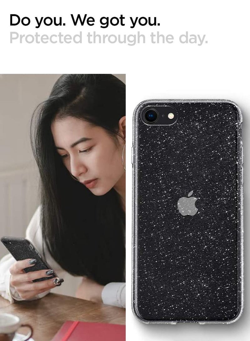 Spigen Liquid Crystal Glitter Case Cover for iPhone SE 3 (2022) / iPhone SE (2020) / iPhone 8 / iPhone 7 - Crystal Quartz - Image 4