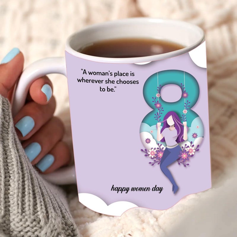 ME  YOU ME YOU Womens Day Gift for Wife Grandmother Sister Every Womens Lovely Surprise Gift for Womens Day Cozy Meaningful Surprise with Printed Ceramic Coffee Mug 325ML Pack 1 - Image 3