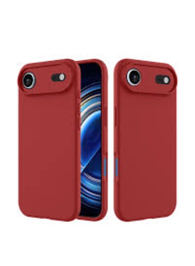 Premium Soft Liquid Silicone Case for Apple iPhone 17 Air 5G (2025) – Slim Shockproof Full Body Protective Cover with Anti-Scratch Microfiber Lining – Smooth Matte Finish – Red (MCRPSN) - Image 1