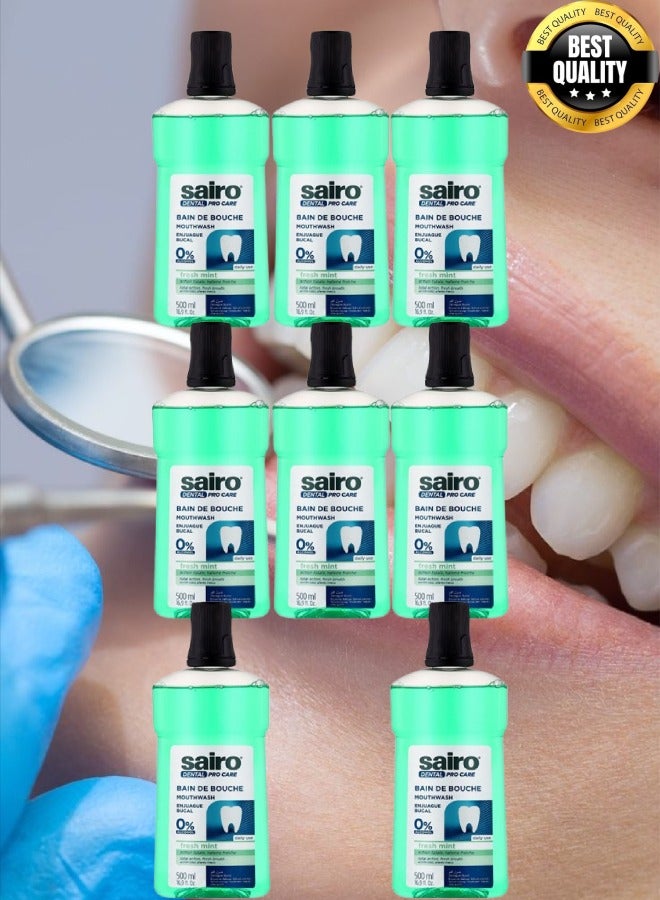 سايرو 8 قطع غسول فم من سايرو نعناع منعش 500 مل - Image 1