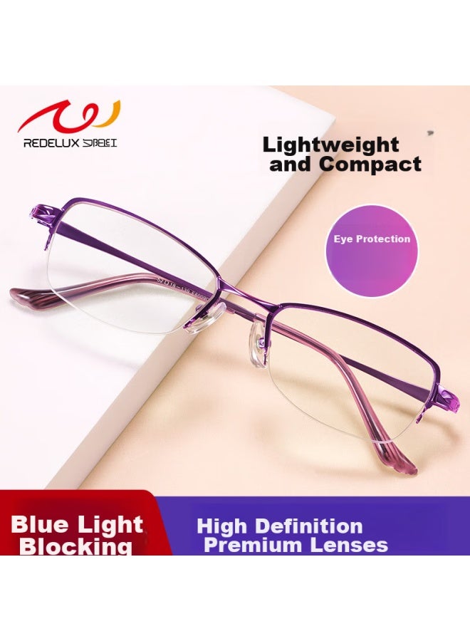 Sunset Red Reading Gl For Women, High-definition Anti-blue Light, Youthful Style, Elegant And Fashionable, For Middle-aged And Elderly, Presbyopic Gl E6009c 300 Degrees - Image 1