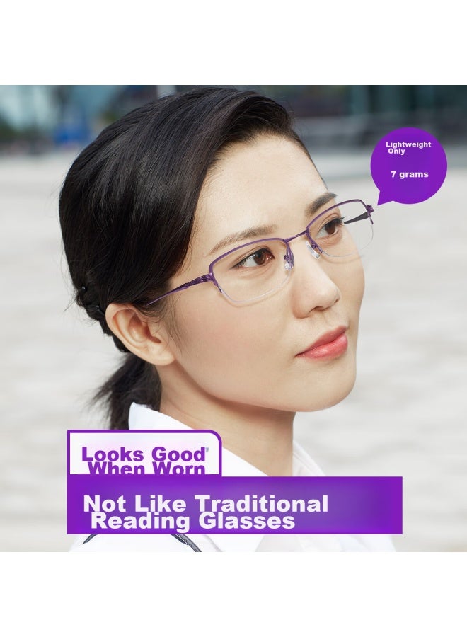 Sunset Red Reading Gl For Women, High-definition Anti-blue Light, Youthful Style, Elegant And Fashionable, For Middle-aged And Elderly, Presbyopic Gl E6009c 300 Degrees - Image 2
