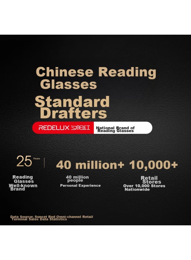 Sunset Red Reading Gl For Women, High-definition Anti-blue Light, Youthful Style, Elegant And Fashionable, For Middle-aged And Elderly, Presbyopic Gl E6009c 300 Degrees - Image 4