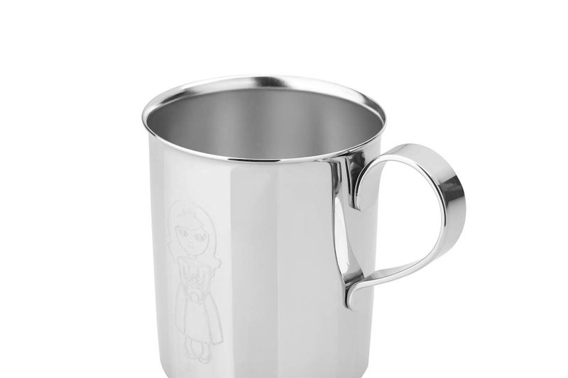 Kiddobloom Children's Premium Stainless Steel Dinnerware Set | 1 Bowl with Handles, 1 Cup with Handle & 1 Divided Plate | Cute Little Princess Design | Perfect for Babies, Toddlers & Kids | by Kiddobloom - Image 3