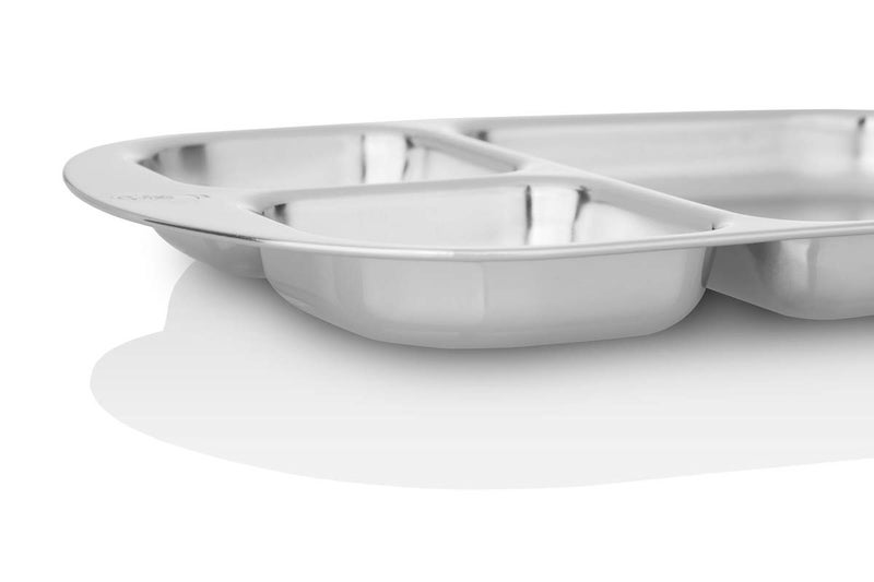 Kiddobloom Children's Premium Stainless Steel Dinnerware Set | 1 Bowl with Handles, 1 Cup with Handle & 1 Divided Plate | Cute Little Princess Design | Perfect for Babies, Toddlers & Kids | by Kiddobloom - Image 5
