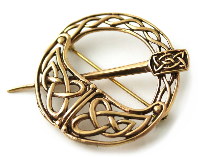 LynnAround Bronze Tara Filigree Celtic Knot Brooch and Pins Norse Nordic Irish Vintage Thailand Made Jewelry Brooch V2 - Image 2