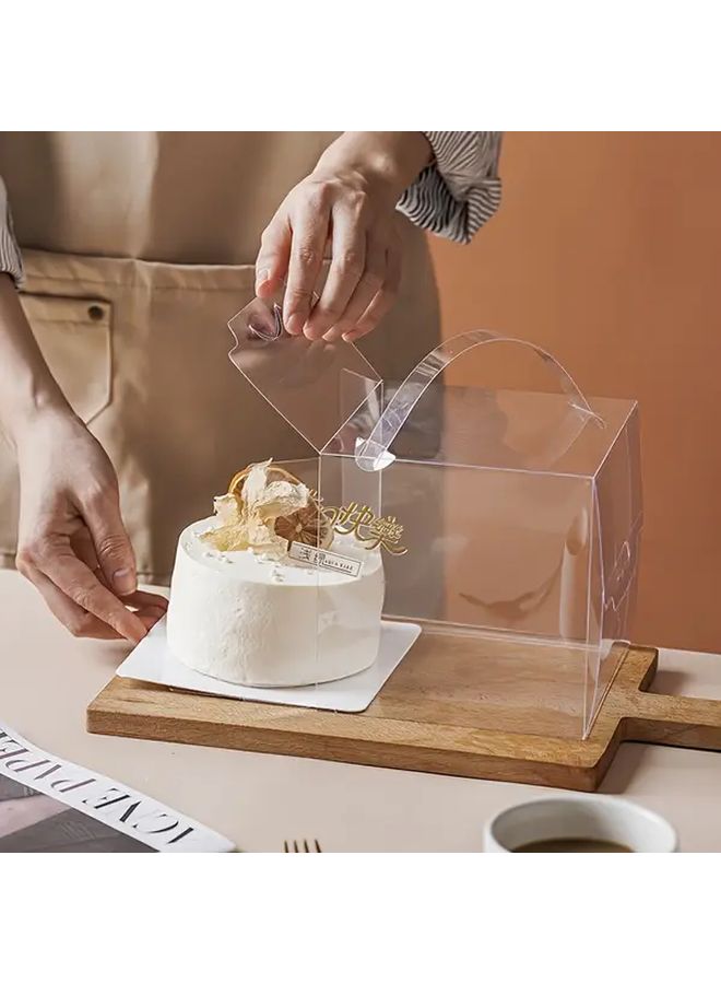 10pcs 11cm Transparent Square Cake Boxes for Baking Storage - Image 4