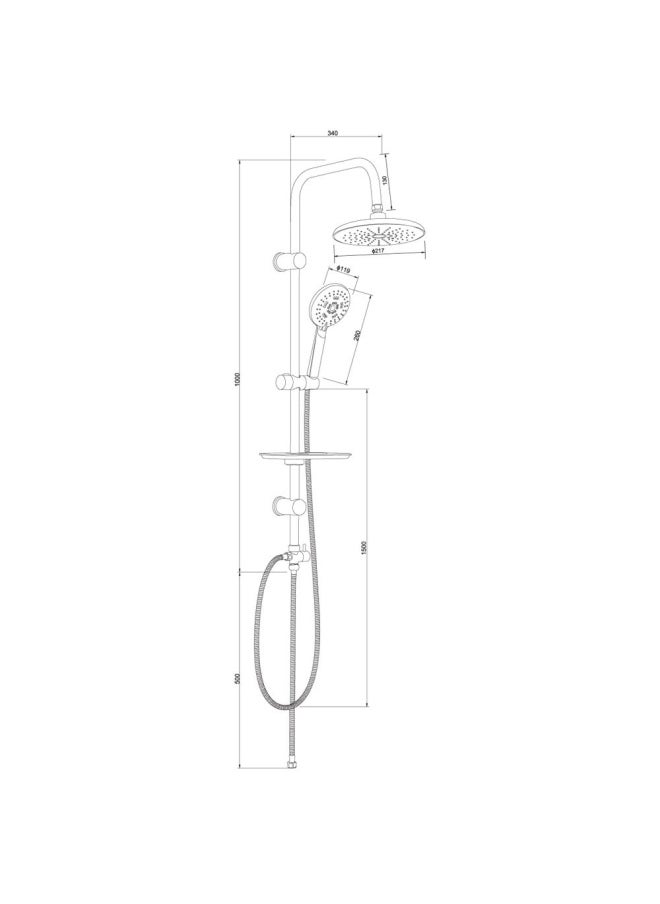DANUBE HOME - Milano Bianca Shower Column - Rnd - Made In China - Image 1
