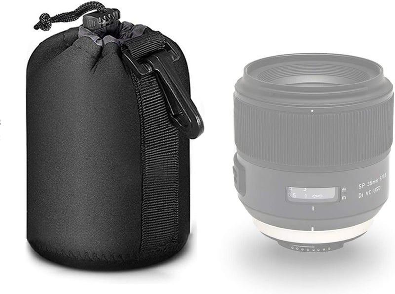 Selens Protective Neoprene Lens Pouch for DSLR Camera Lens Compatible with Sony, Olympus, Panasonic - Thick Padded Medium Camera Lens Case Bag - Image 1