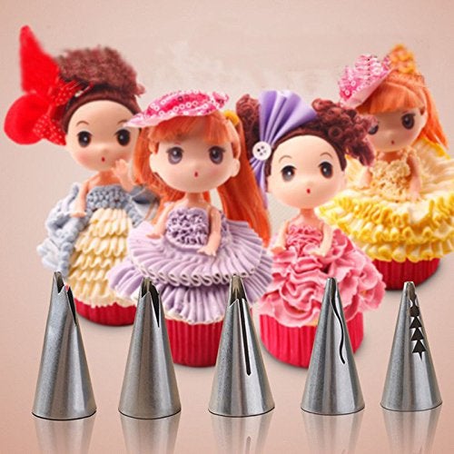 Imported 5pcs Russian Tulip Icing Piping Nozzles Cake Decoration Tips Cooking  - Image 3