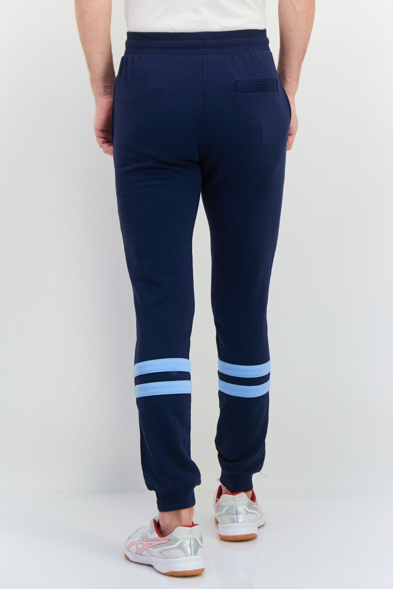 Ellesse Men Regular Fit Embroidered Logo Sweatpants, Navy - Image 3