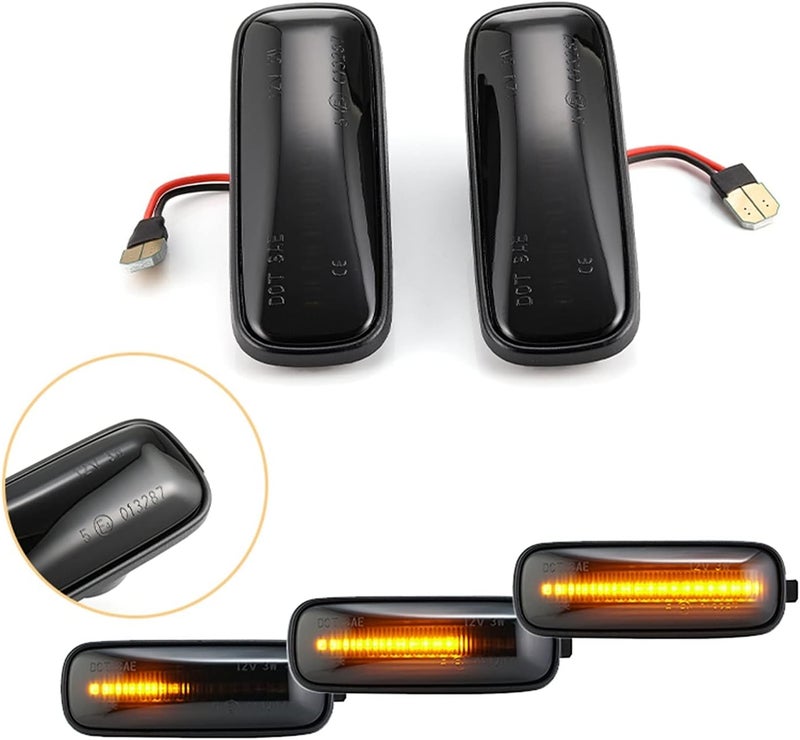 QASULER Dynamic Side Marker Turn Signal Lights for Civic - Image 3