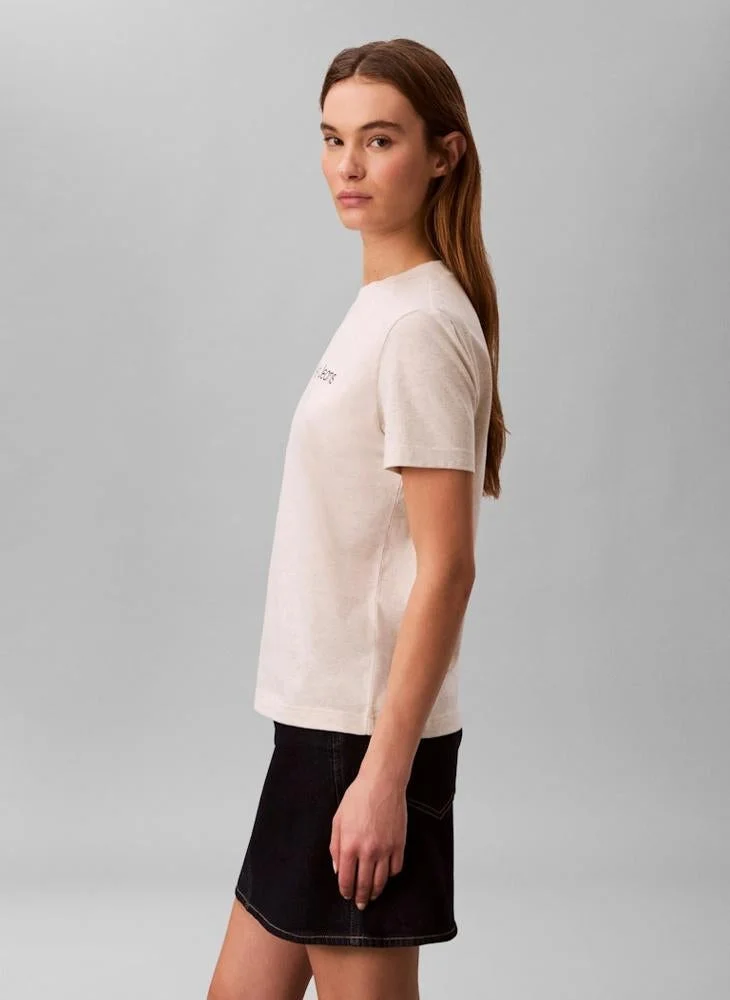 Calvin Klein Jeans  Linear Logo Crew Neck T-Shirt for Women | Best Price UAE