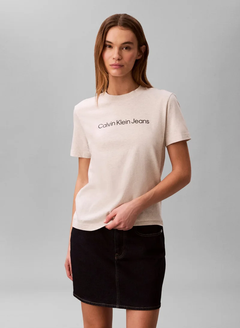 Linear Logo Crew Neck T-Shirt