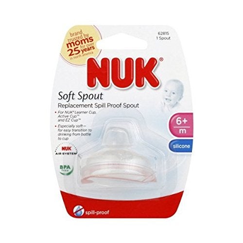 Nuk Replacement Spouts Clear Silicone Pack of 9
