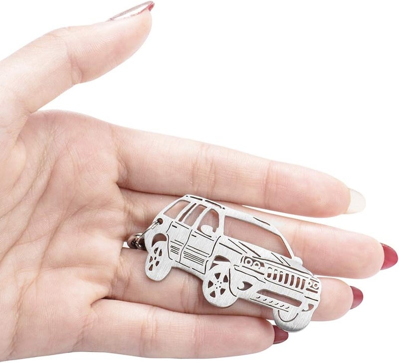 AMFRNE Special for Jeep Grand Cherokee Stainless Steel Keychain, Gift Idea and Collection for Grand Cherokee fans lovers, Grand Cherokee Accessories - Image 3