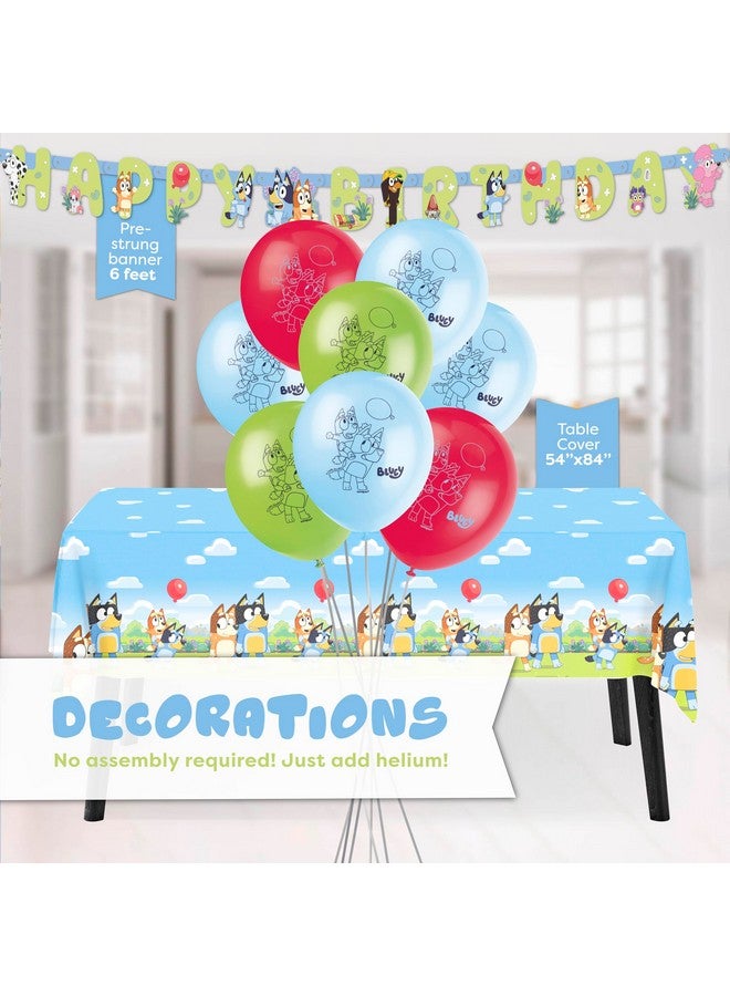 Unique Bluey Birthday Decorations and Party Supplies | Serves 16 Guests | Bluey Party Decorations | Banner, Tablecloth, Balloons, Plates and Napkins, Sticker | Officially Licensed  - Image 3